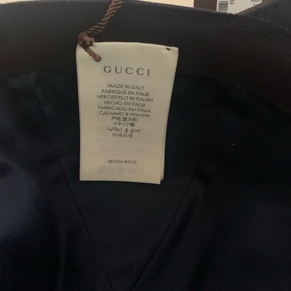 Gucci Hat Bas Pafod Baseball Cap Blue - Picture 3 of 4